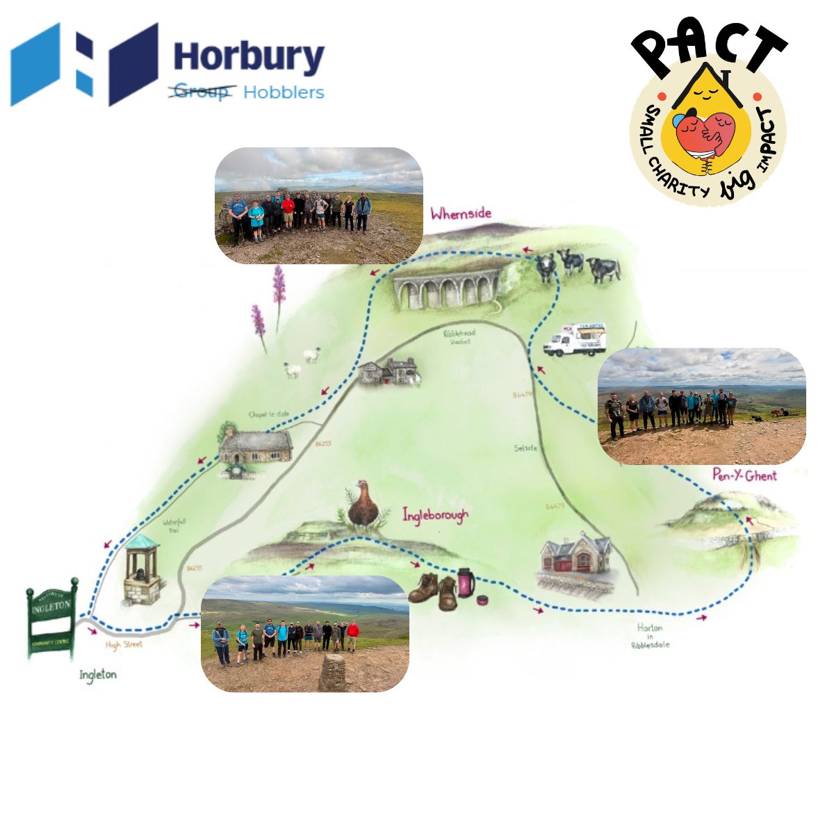 The Horbury Hobblers conquered the Yorkshire Three Peaks 🏔️